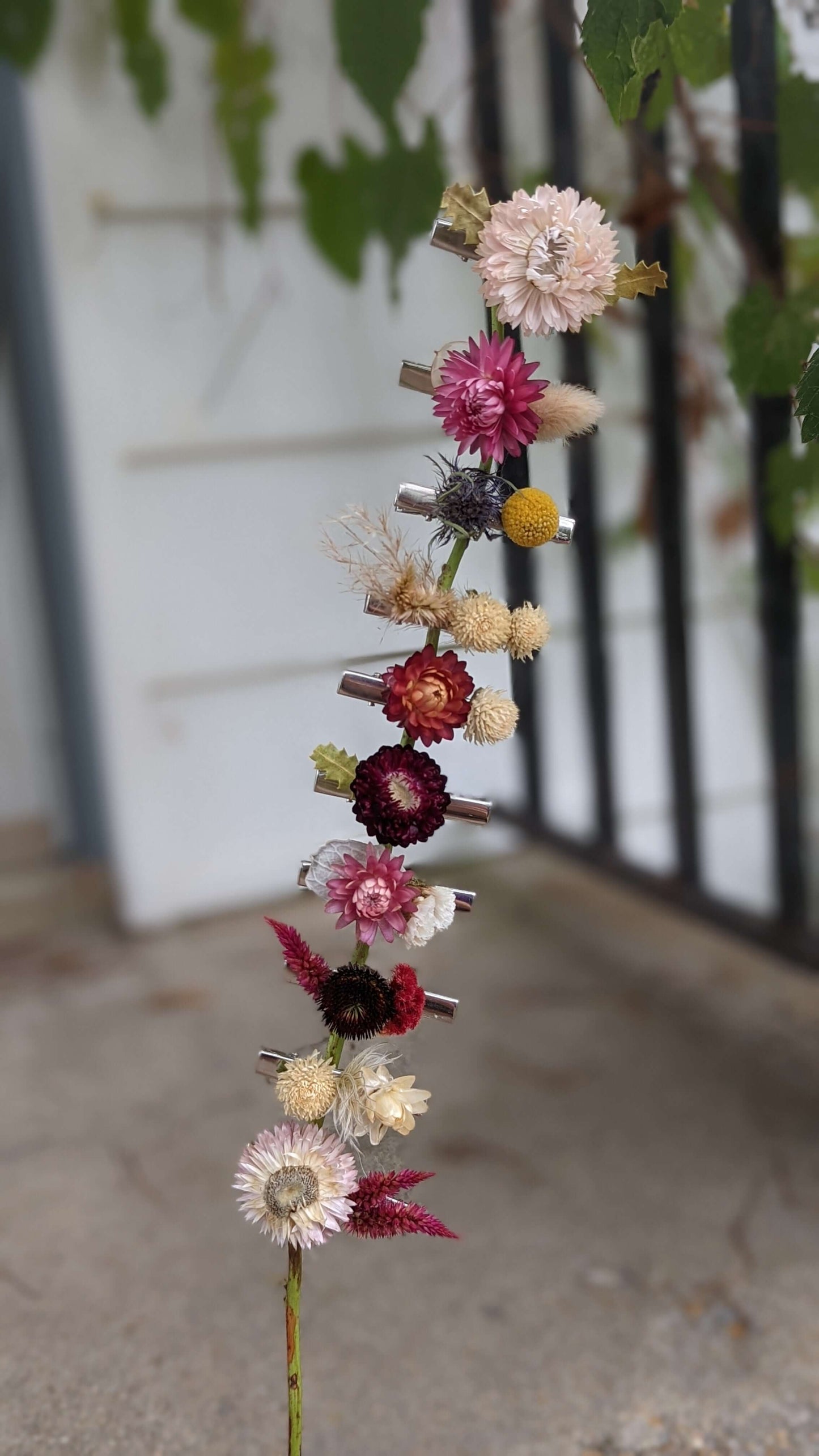Dried Flower Hair Clips
Ten hair clips made from colorful dried flowers! Please include color preferences but keep in mind that some colors may not be available. Clips will be made with 2-4 dried elements and lots of texture. If you would like these to be shipped rather than delivered, please send an email to heidicatherinecraft@gmail.com.
Wearble
FloralsbyHeidiCatherine