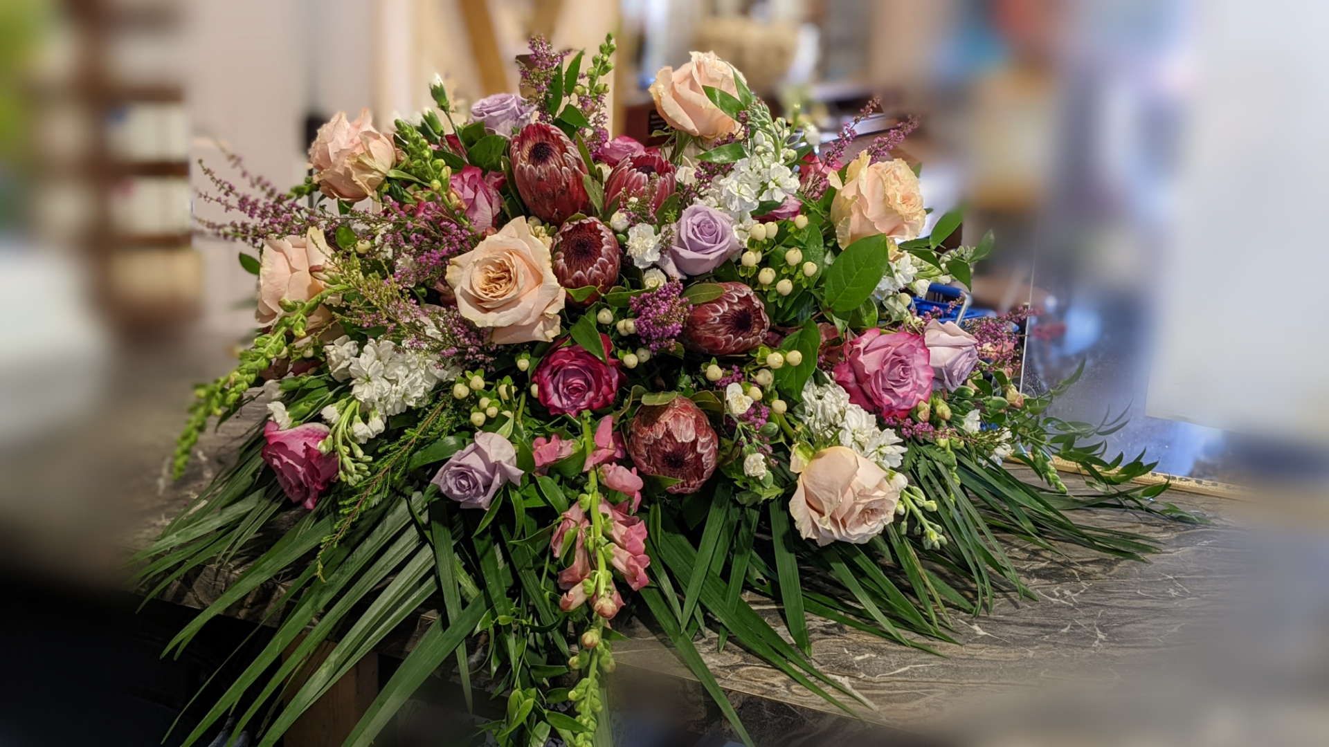 Casket Spray
A Casket Spray to honor your loved one. Please include desired colors and flowers and I will design you a beautiful tribute. Sprays will be made with Biodegradable mechanics.Some flowers or colors may not be available for same day orders.
Funeral
FloralsbyHeidiCatherine