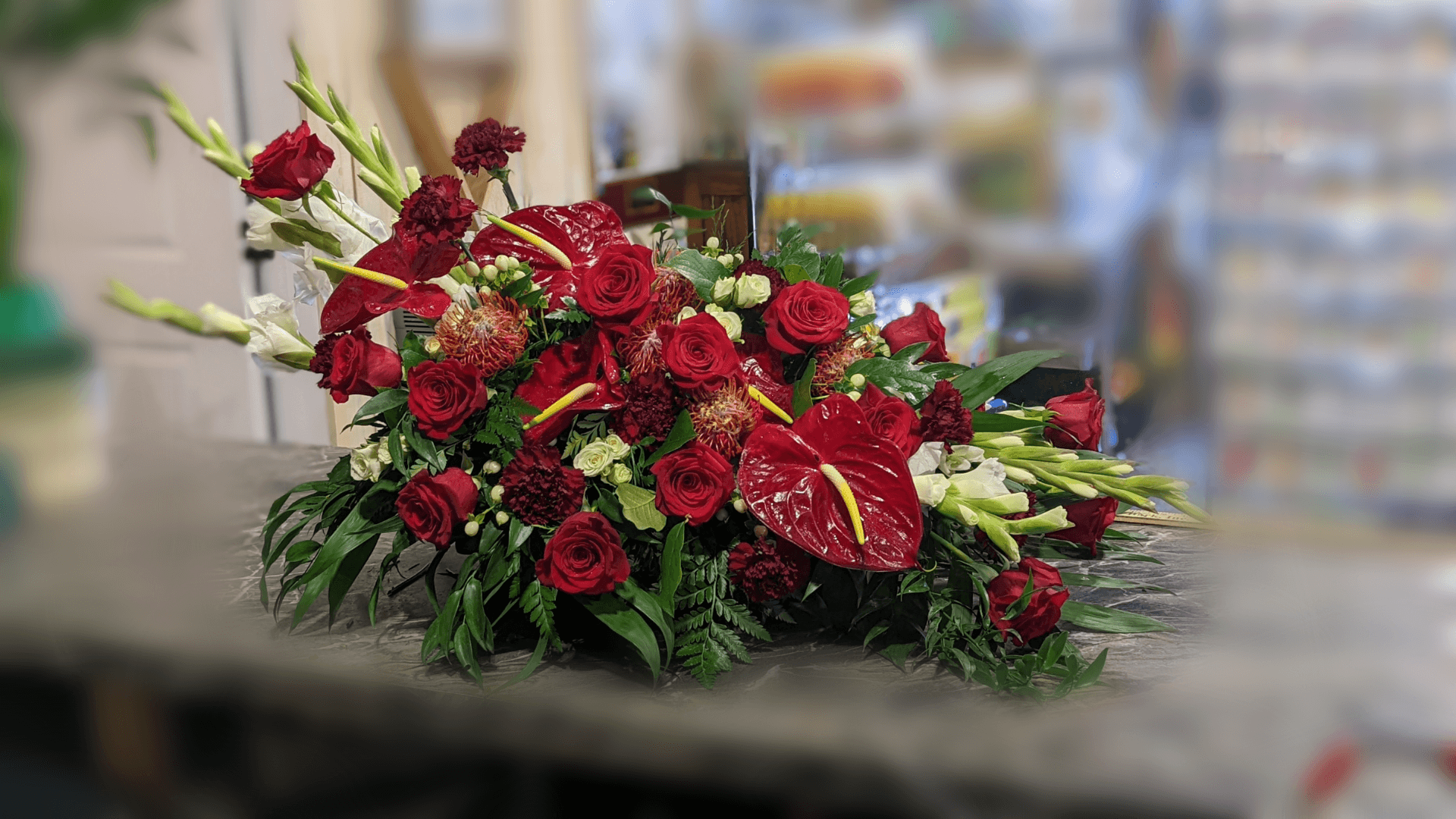 Casket Spray
A Casket Spray to honor your loved one. Please include desired colors and flowers and I will design you a beautiful tribute. Sprays will be made with Biodegradable mechanics.Some flowers or colors may not be available for same day orders.
Funeral
FloralsbyHeidiCatherine